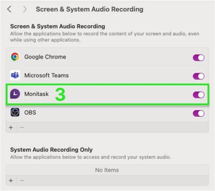 Monitask How to enable screen recording on a mac device